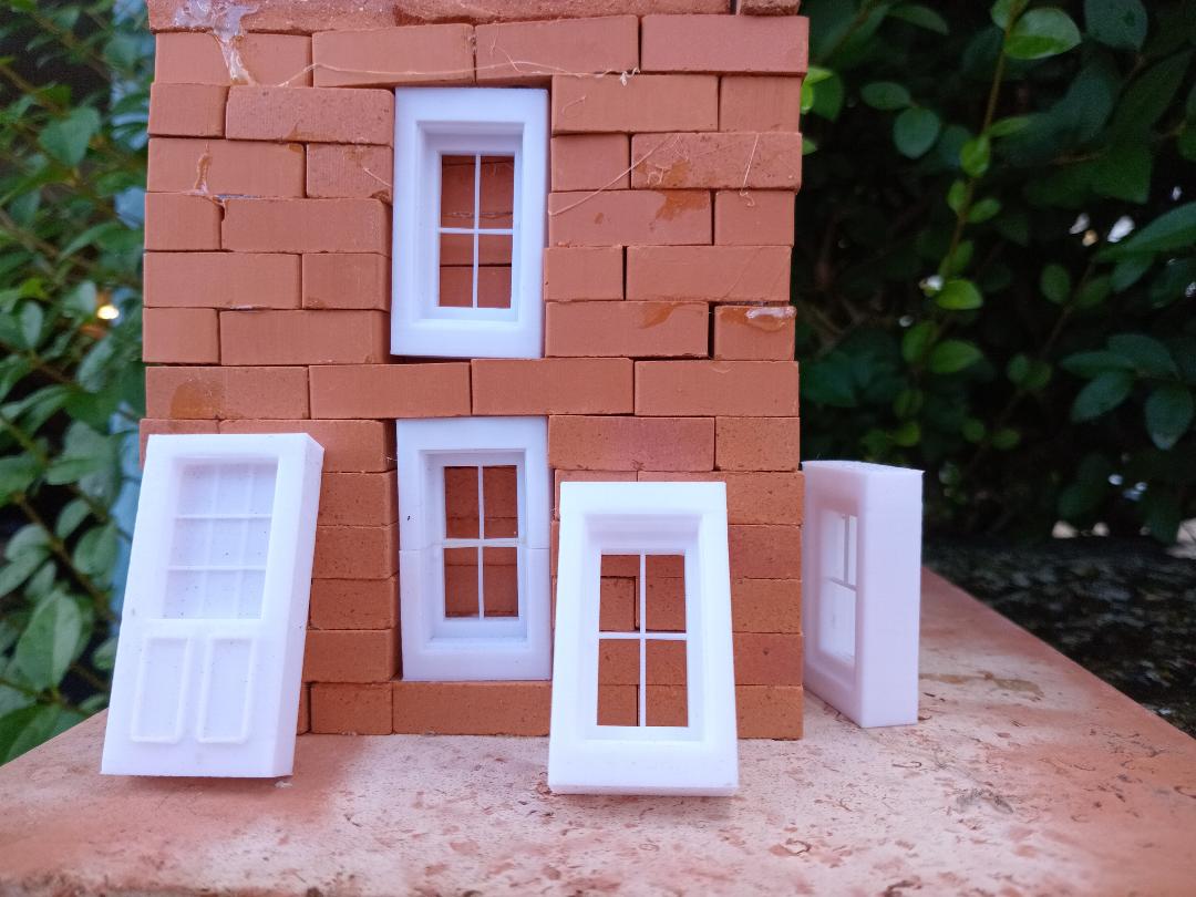 Chinese mini bricks and 3d printed windows
